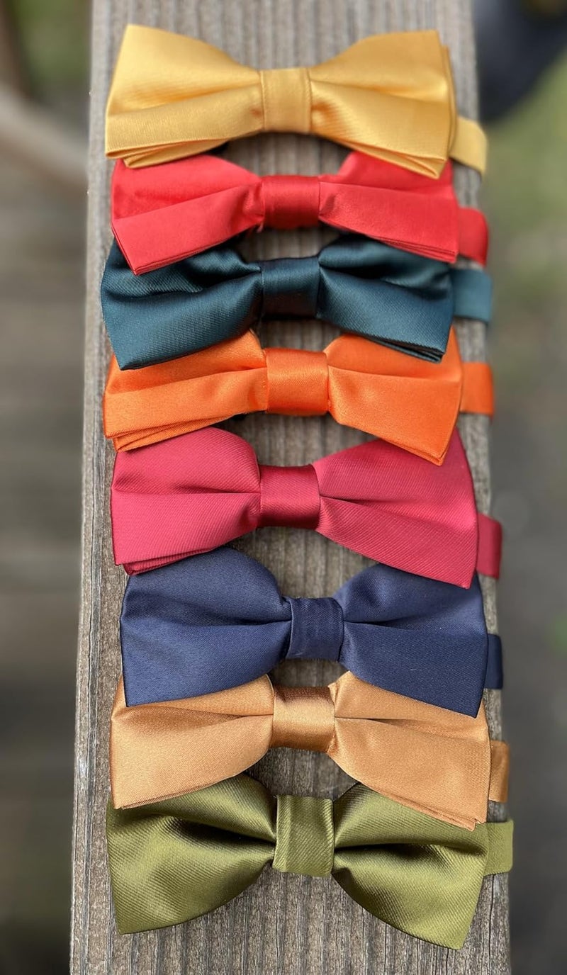 tiemart Pre-Tied Adjustable Men's Band Collar Bow Tie - Image 2